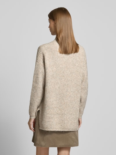 QS Strickpullover mit Stehkragen und Woll-Anteil Beige 5