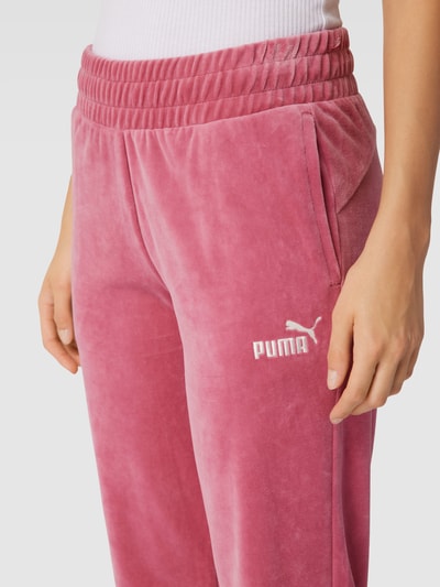 Puma Sweatpants mit Label-Stitching Modell 'Velour' Mauve 3