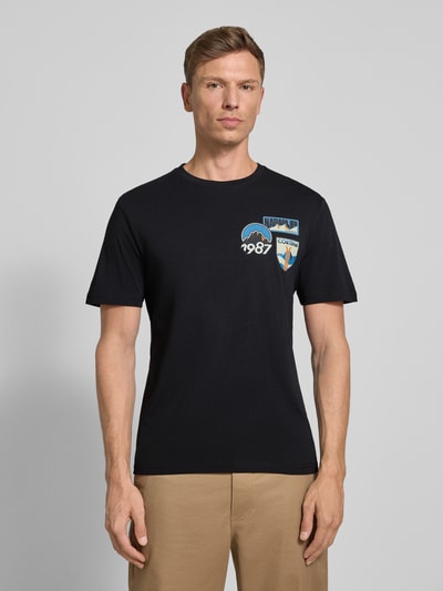 Napapijri T-Shirt mit Label-Print Modell 'MONTEPIANA' Black 4