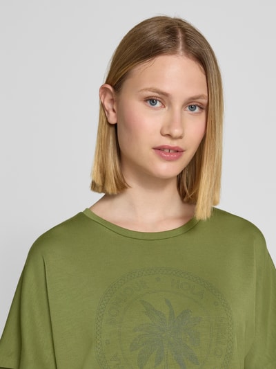 Soyaconcept Sweatshirt met labelprint, model 'BANU' Groen - 3