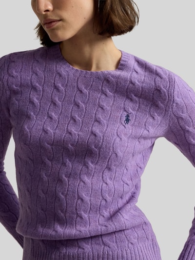 Polo Ralph Lauren Regular Fit Pullover aus Woll-Kaschmir-Mix 'JULIANNA' Lila 3