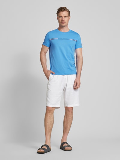 Tommy Hilfiger T-Shirt mit Label-Print Aqua 1