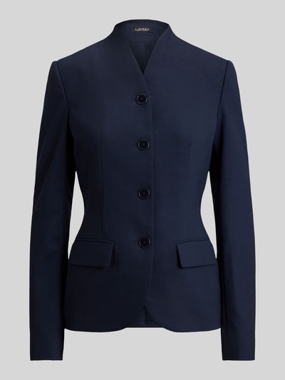 Lauren Ralph Lauren Getailleerd kort colbert van wol met opstaande kraag Marineblauw - 2