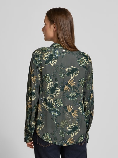 MOS MOSH Bluzka o kroju regular fit z wykładanym kołnierzem model ‘Abina’ Trzcinowy 5