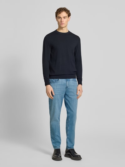 BOSS Straight Fit Jeans aus Baumwoll-Mix Modell 'MAINE' Bleu 1