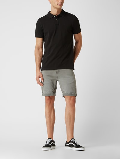 MCNEAL Poloshirt mit Label-Stitching Schwarz 1