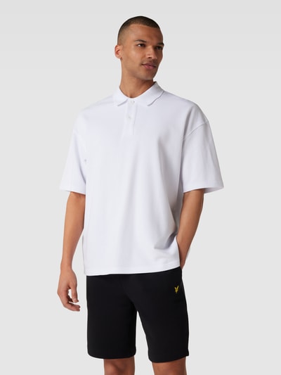 JAKE*S STUDIO MEN Poloshirt mit überschnittenen Schultern Weiss 4