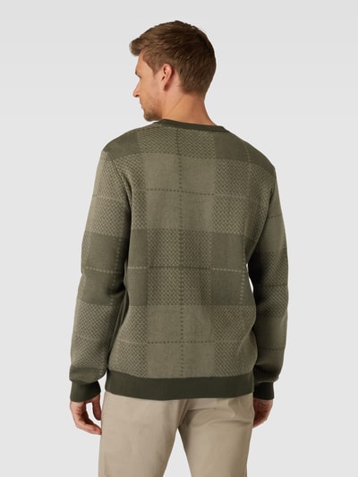 Armedangels Sweter z dzianiny ze wzorem w kratę model ‘TERNAA’ Khaki 5