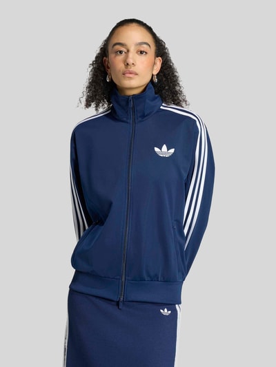 adidas Originals Relaxed Fit Sweatjacke mit Logo-Stitching Dunkelblau 3