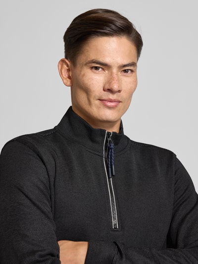 Lerros Sweatshirt met opstaande kraag, model 'SELANIK' Zwart - 3