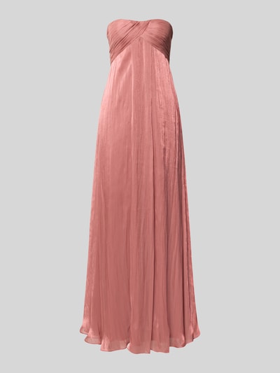 Produktfoto, Empire Abendkleid in Glitzer-Optik von Jake*s Cocktail, bodenlang, zart rosafarben, glänzende Textur, fließender Stoff