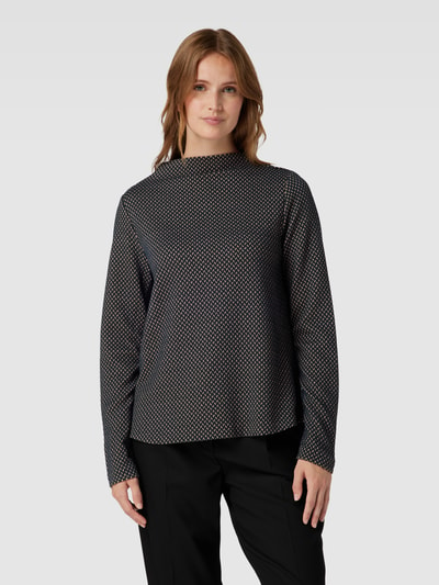 OPUS Pullover mit Allover-Muster Modell 'Gonni' Black 4