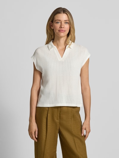 someday. Regular Fit Poloshirt mit Strukturmuster Modell 'Kimena' Offwhite 4