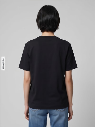 Selected Boxy Fit T-Shirt aus Baumwoll-Viskose-Mix Modell 'ESSENTIAL' Black 5