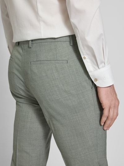 HUGO Slim Fit Anzughose mit Bundfalten Modell 'Hesten' Khaki 3