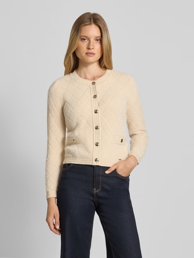 More & More Strickjacke mit Knopfleiste Sand 4