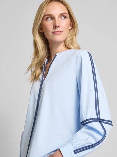 Emily Van den Bergh Regular Fit Bluse mit Tunikakragen Bleu 3