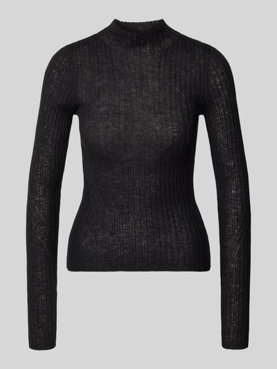 BOSS Orange Sweter z dzianiny o kroju slim fit z mieszanki żywej wełny model ‘C_FENNI’ Czarny 2