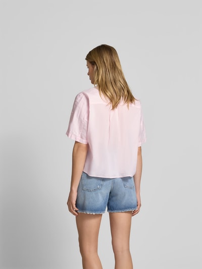 Closed Relaxed Fit Hemdbluse mit Stehkragen Rosa 5