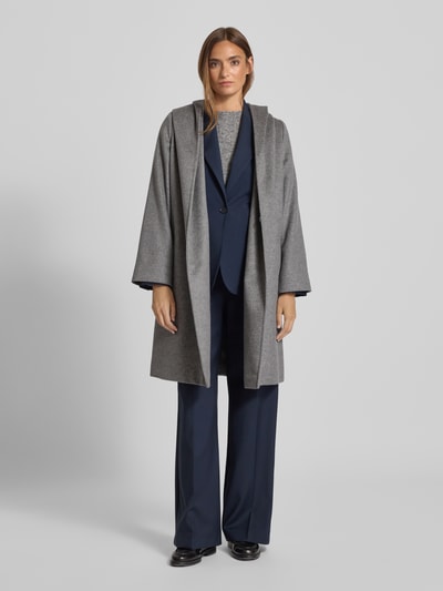Max Mara Studio Regular Fit Wollmantel aus reiner Schurwolle Modell 'NEWMANG' Mittelgrau Melange 1