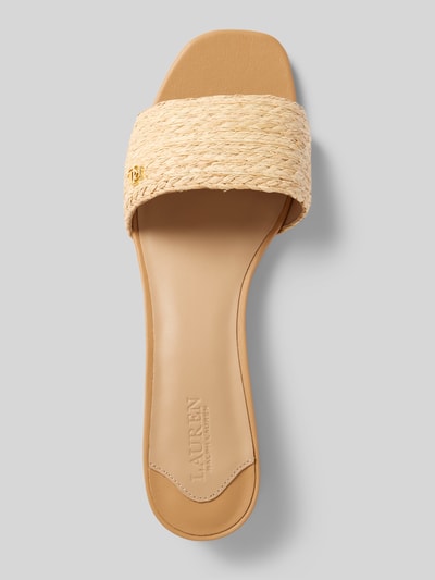 Lauren Ralph Lauren Slides mit Label-Detail Modell 'FAY' Beige 3