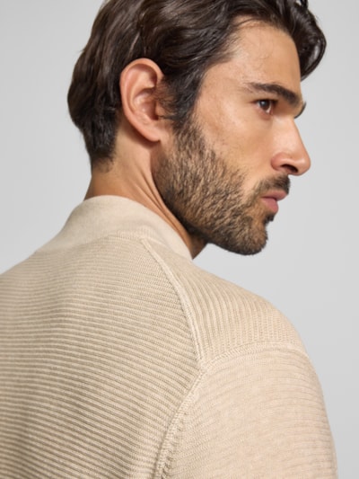 OLYMP Level Five Gebreid jack met structuurmotief Ecru - 3