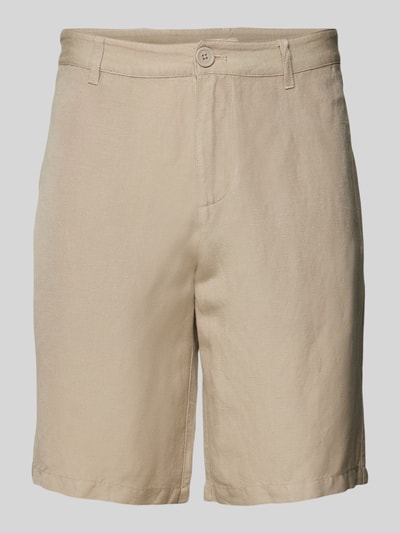 ARMANI EXCHANGE Regular Fit Leinenbermudas mit Gürtelschlaufen Beige 1