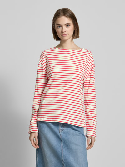 Marc O'Polo Denim Longsleeve mit Rundhalsausschnitt Rot 4