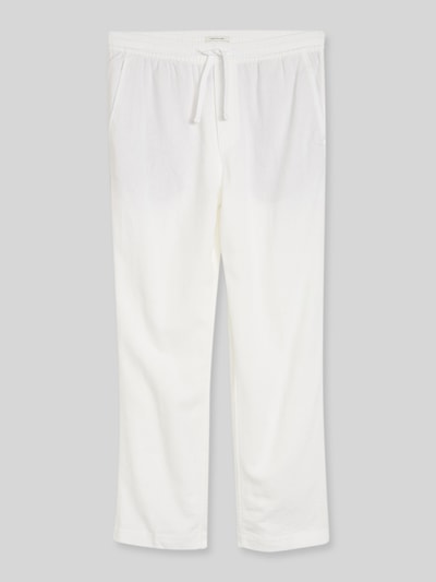 Tom Tailor Denim Regular Fit Hose aus Viskose-Leinen-Mix Weiss 2