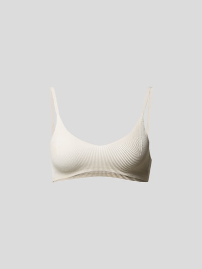 Jacquemus Bustier mit Strickmuster Beige 2