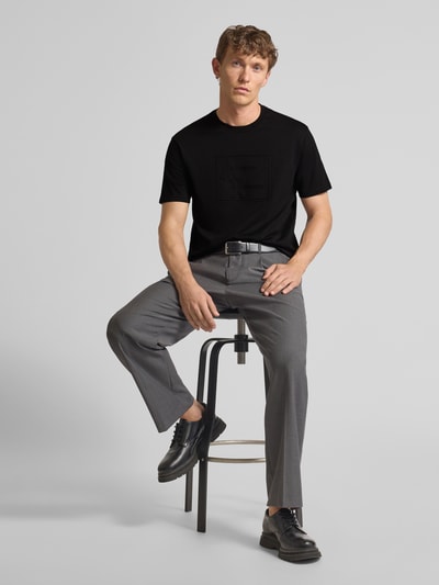 ARMANI EXCHANGE T-Shirt mit geripptem Rundhalsausschnitt Black 1
