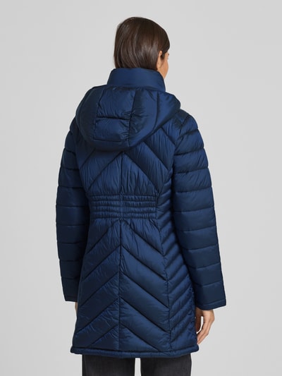 MICHAEL Michael Kors Gewatteerde lange jas met opstaande kraag, model 'Longline' Marineblauw - 5