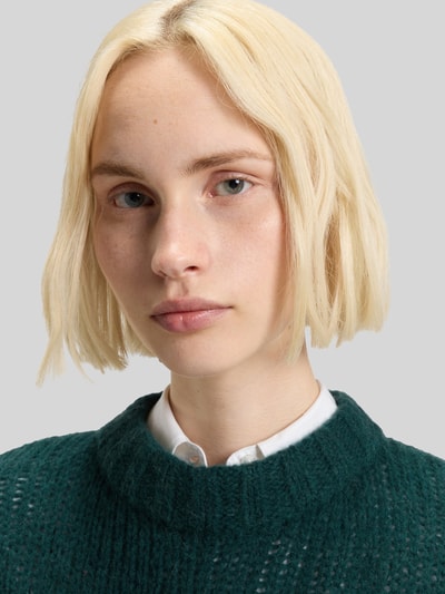 HUGO Oversized Strickpullover aus Woll-Alpaka-Mix Modell 'SLOOSSY' Dunkelgruen 3