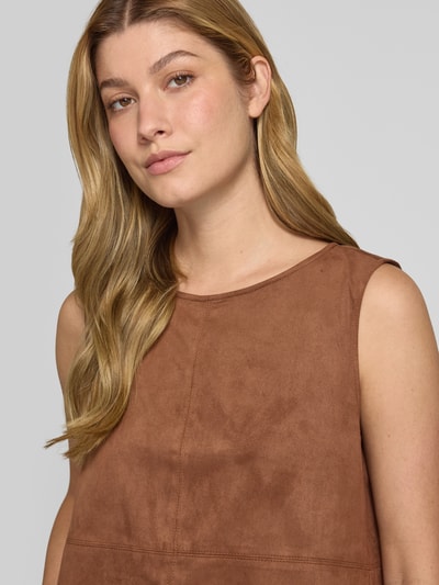 Christian Berg Woman Regular Fit Blusentop mit Rundhalsausschnitt Schoko 3