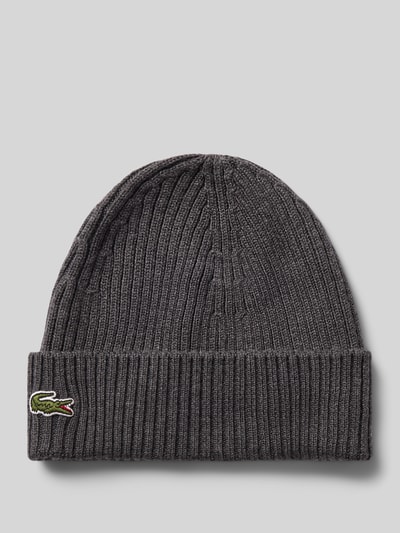 Lacoste Mütze aus Wolle mit Logo-Patch Anthrazit 1