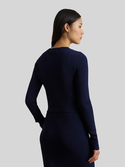 Lauren Ralph Lauren slim fit gebreid jack met knoopdetails Marineblauw - 5