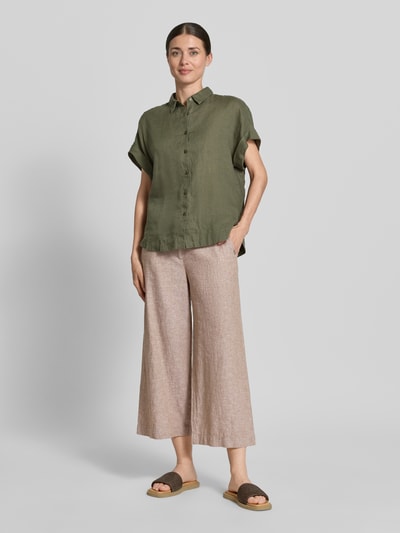 Christian Berg Woman Culotte aus Leinen-Mix mit Gürtel Sand Melange 1