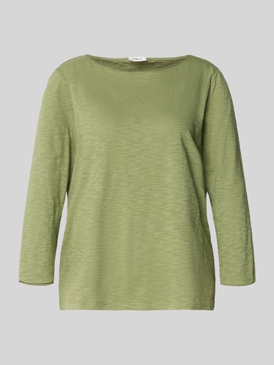 Produktfoto, Regular Fit 3/4-Shirt aus reiner Baumwolle von s.Oliver RED LABEL, zielony melanż, krój regular fit, materiał bawełna