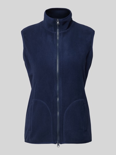 Christian Berg Woman Fleecegilet met opstaande kraag Donkerblauw - 2