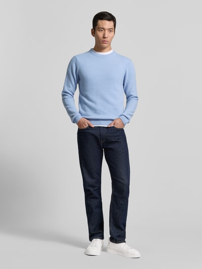 Casual Friday Oversized Strickpullover mit gerippten Abschlüssen Eisblau 1