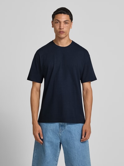 JACK & JONES Regular Fit T-Shirt mit Rundhalsausschnitt Marine 4