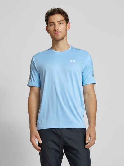 Under Armour T-shirt met labelprint, model 'Tech Utility' Rookblauw - 4