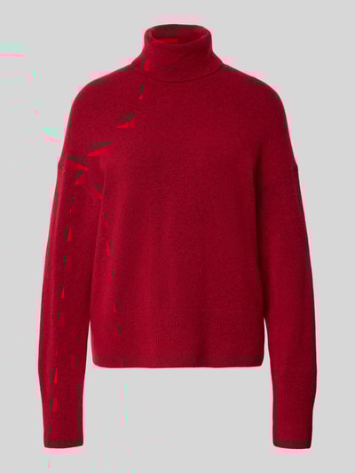 Marc O'Polo Denim Regular fit coltrui van scheerwolmix Rood - 2