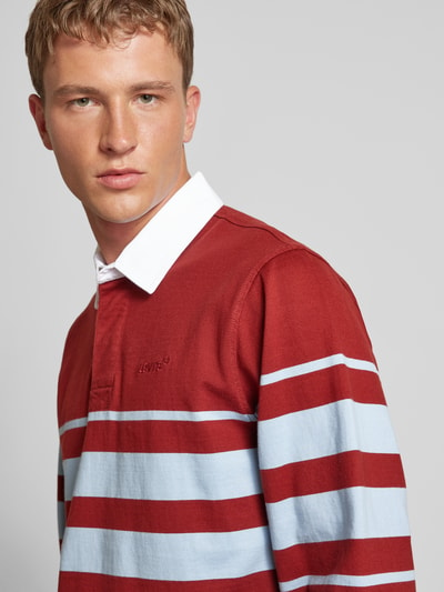 Levi's® Sweatshirt met kentkraag, model 'UNION RUGBY' Bordeaux - 3