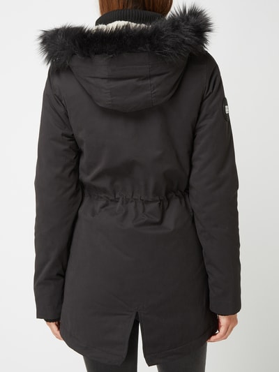 Superdry Parka z odpinanym sztucznym futrem Czarny 5