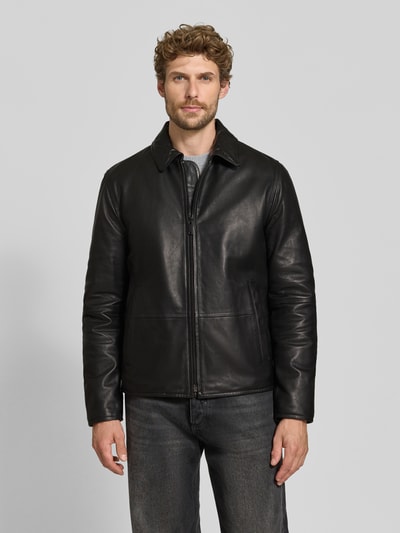 Strellson Regular Fit Jacke aus echtem Lammleder Modell 'KELLAN' Black 4