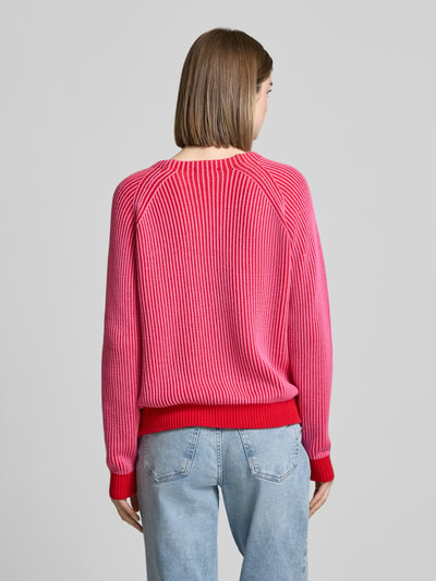 Pepe Jeans Gebreide pullover met ronde hals, model 'PALMA' Felroze - 5