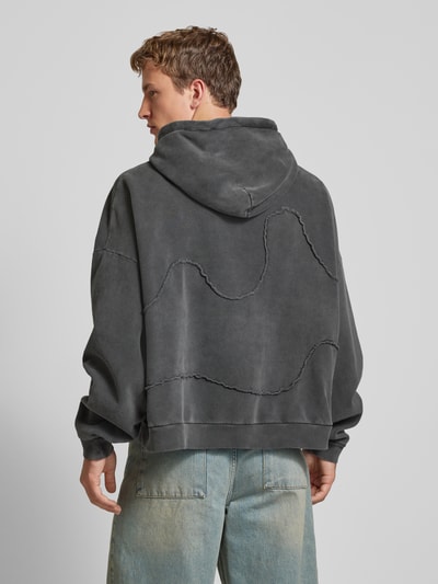 REVIEW Hoodie mit Label-Stitching Black 5