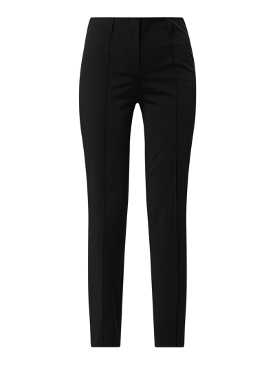 Raffaello Rossi Stoffen broek met rechte pasvorm en stretch, model 'Rhea' Zwart - 2