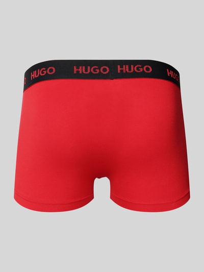 HUGO Trunks mit Label-Bund im 3er-Pack Rot 3